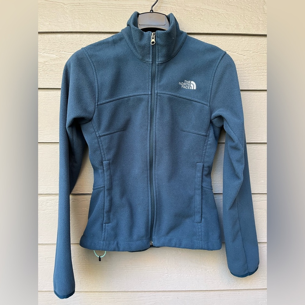 The North Face Women's Blue Teal Fleece Jacket XS EUC